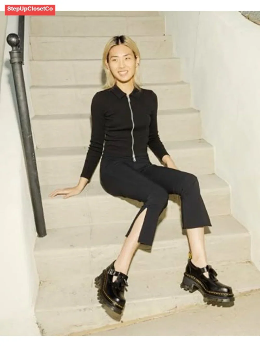 Leather Mary Jane Heeled Shoes with Chunky Block Heel T-Bar Buckle